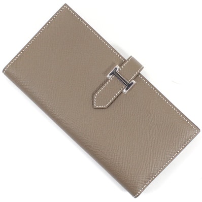 Hermes Bearn Soufflet Veau Epsom "Etoupe/Silver"