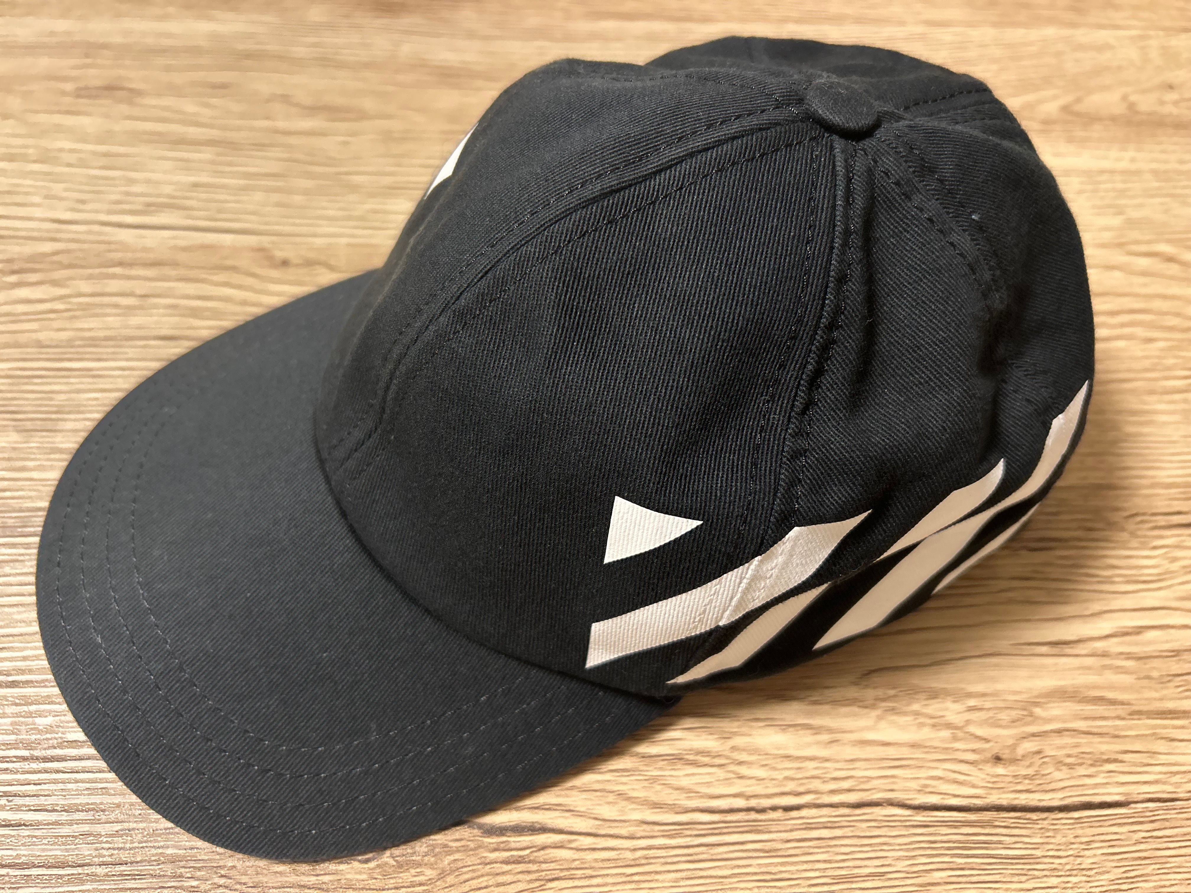 OFF-WHITE Striped Diag Canvas Hat "Black"