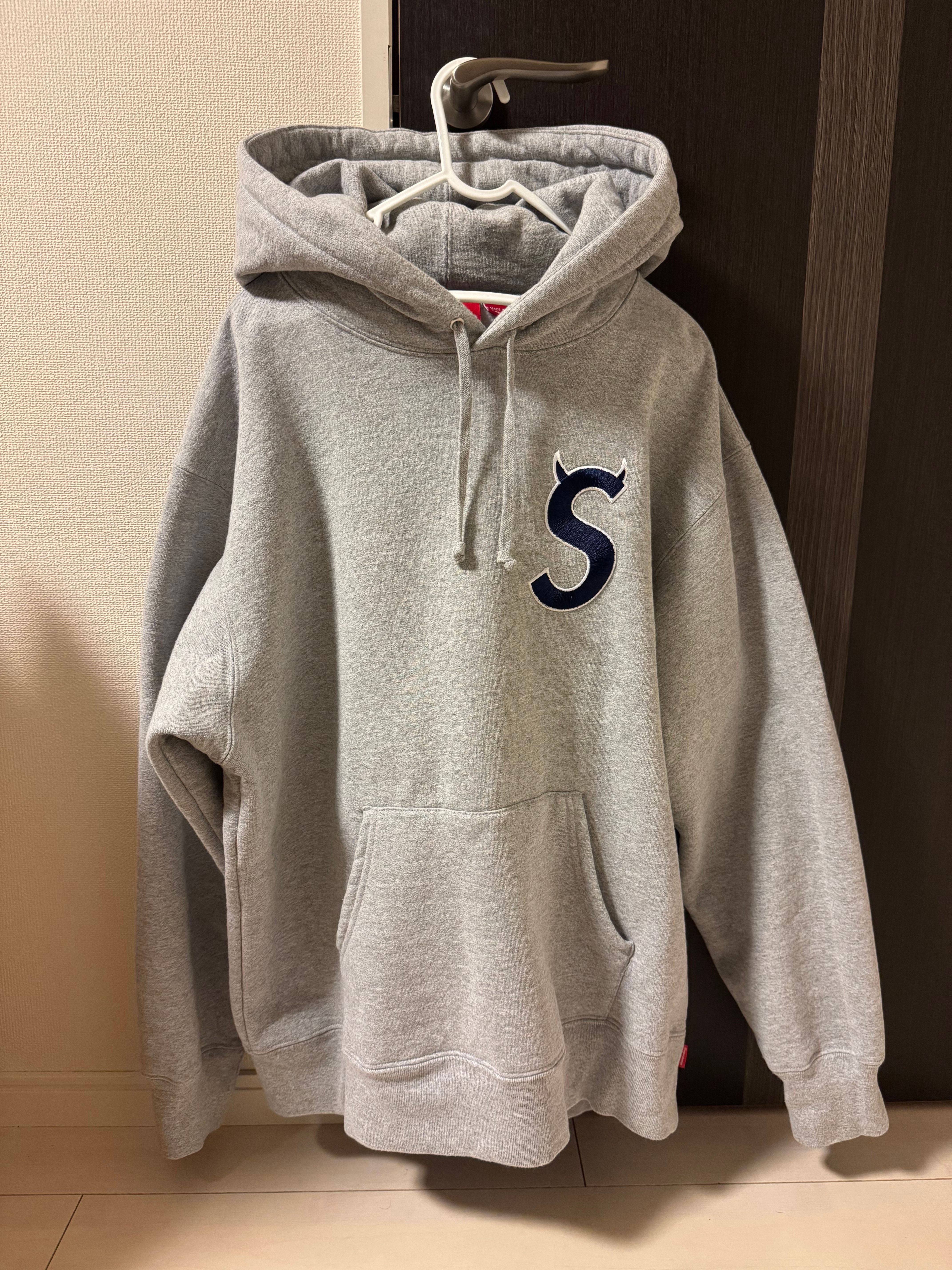 Supreme S Logo Hooded Sweatshirt "Heather Grey" (22FW)