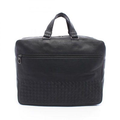 ボッテガヴェネタ BOTTEGA VENETA イントレチャート バックパック ビジネスバッグ バッグ レザー メンズ ブラック系 【中古】