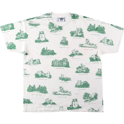 古着 リー Lee オールオーバープリント プリントTシャツ USA製 メンズL相当 ヴィンテージ/eaa654846