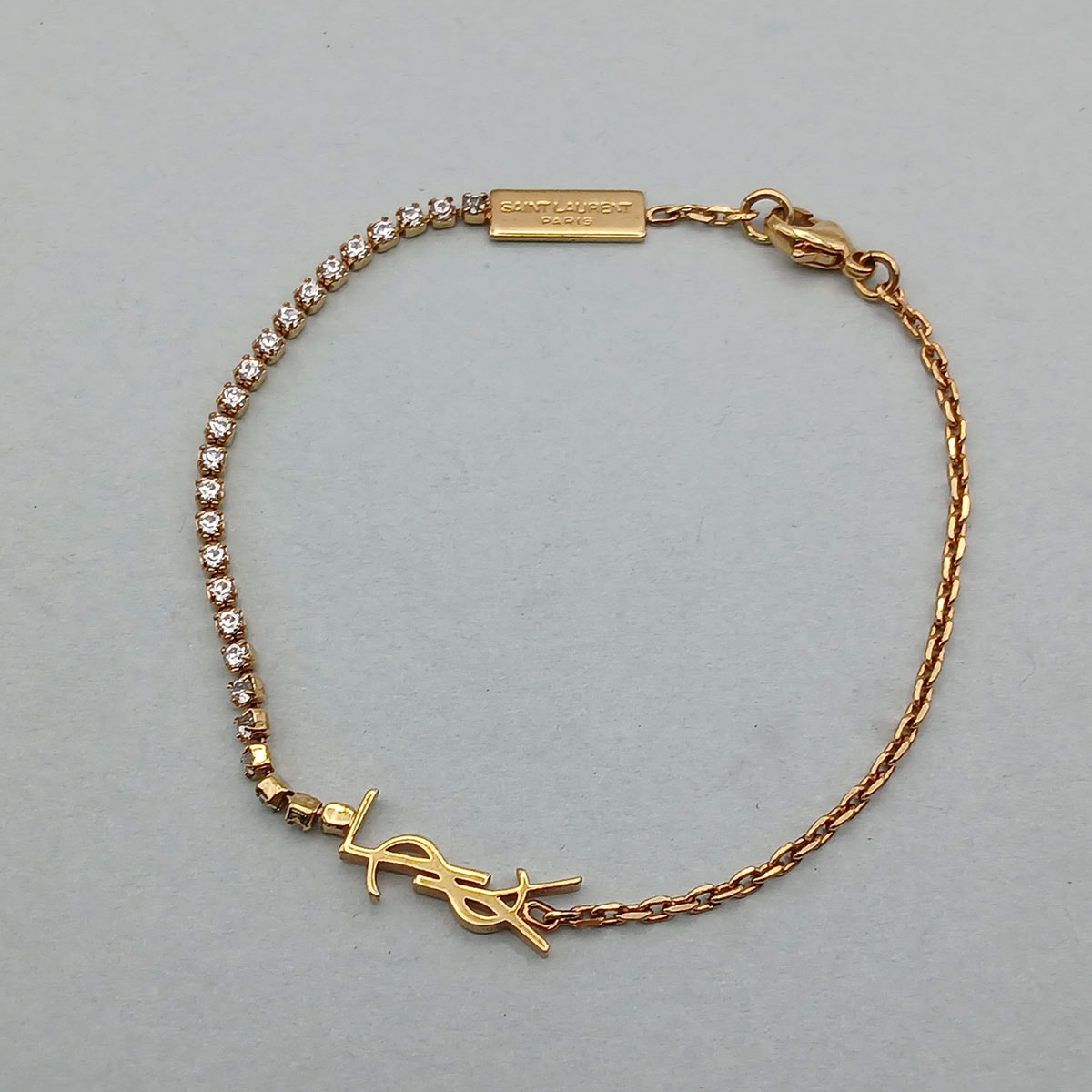YVES SAINT LAURENT イヴ・サンローラン カサンドラ チャーム ブレスレット 712345 Y1526/26SS メタル ゴールド  レディース【中古】