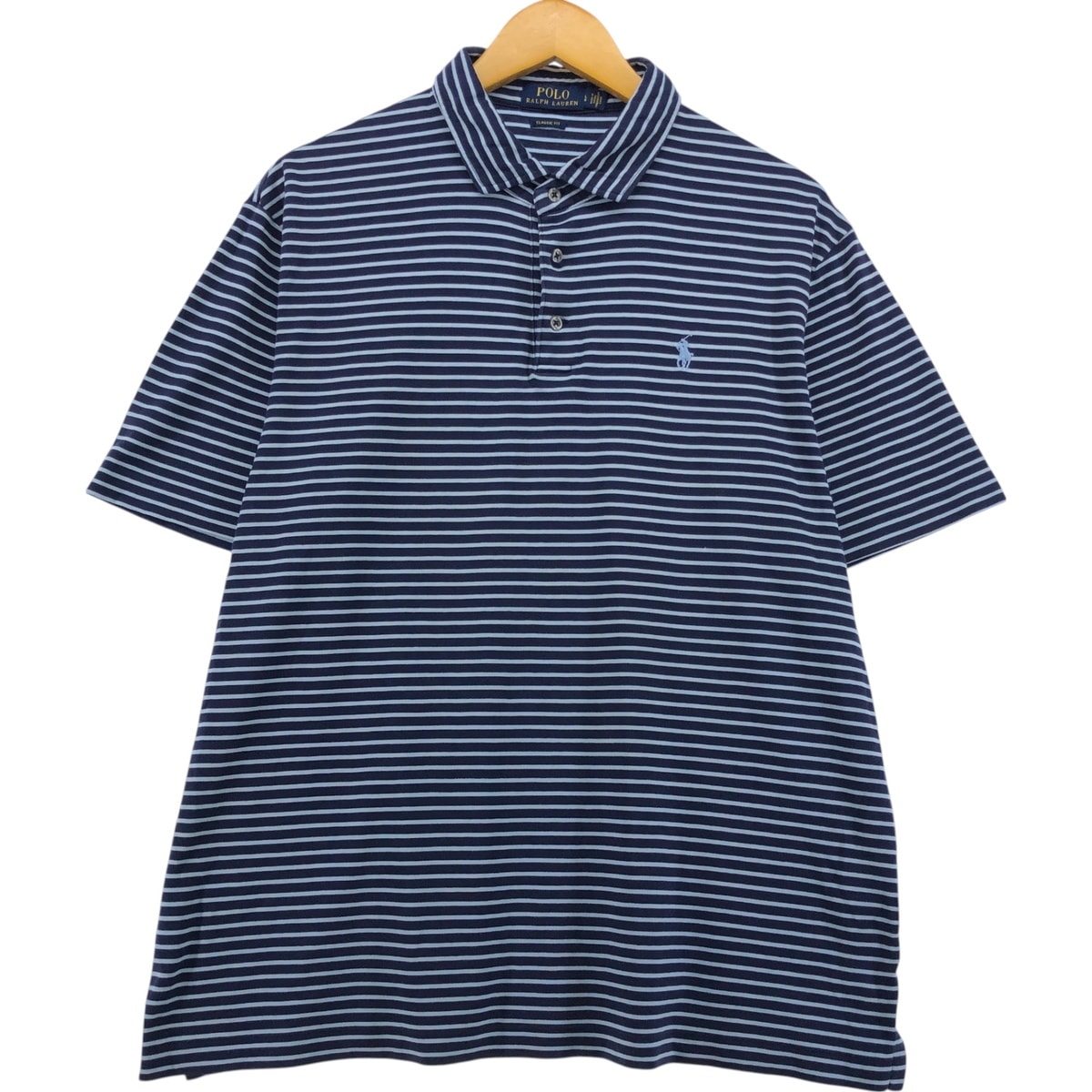 古着 ラルフローレン Ralph Lauren POLO RALPH LAUREN CLASSIC FIT 半袖 ボーダー ポロシャツ メンズL相当/eaa566561