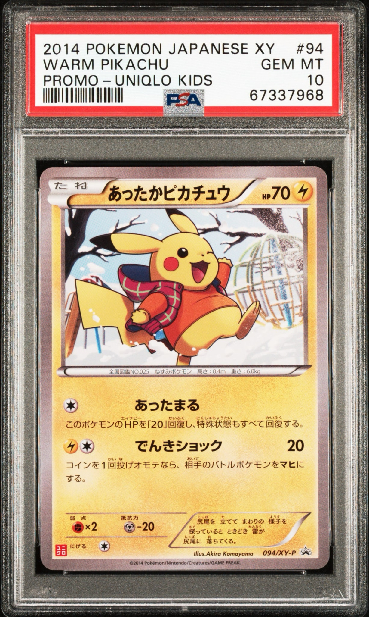 あったかピカチュウ: プロモ[XY-P 094/XY-P](プロモーションカード「XY-P」)
