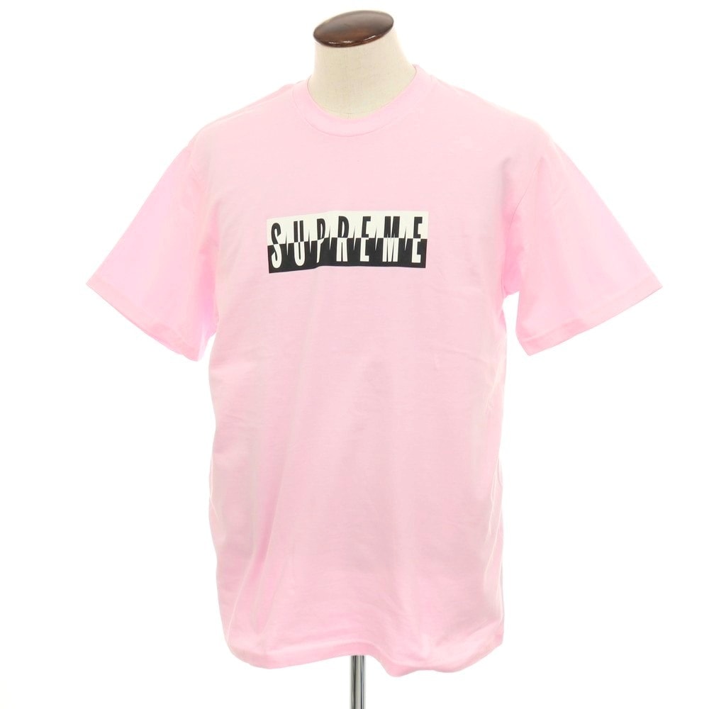 【中古】シュプリーム Supreme 2025年秋冬 Split Tee コットン 半袖Tシャツ ピンク【サイズL】【メンズ】