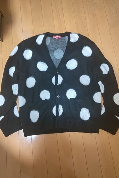 Supreme Brushed Polka Dot Cardigan "Black"