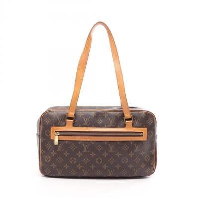 ルイ・ヴィトン LOUIS VUITTON シテGM モノグラム ショルダーバッグ バッグ PVCコーティングキャンバス レザー レディース ブラウン系 M51181 【中古】
