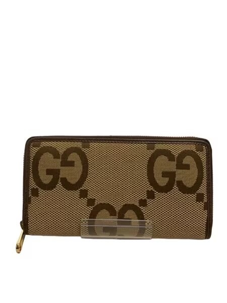 グッチ ジャンボGG コンチネンタルウォレット "キャメル/エボニー" 699316 UKMBG 2572