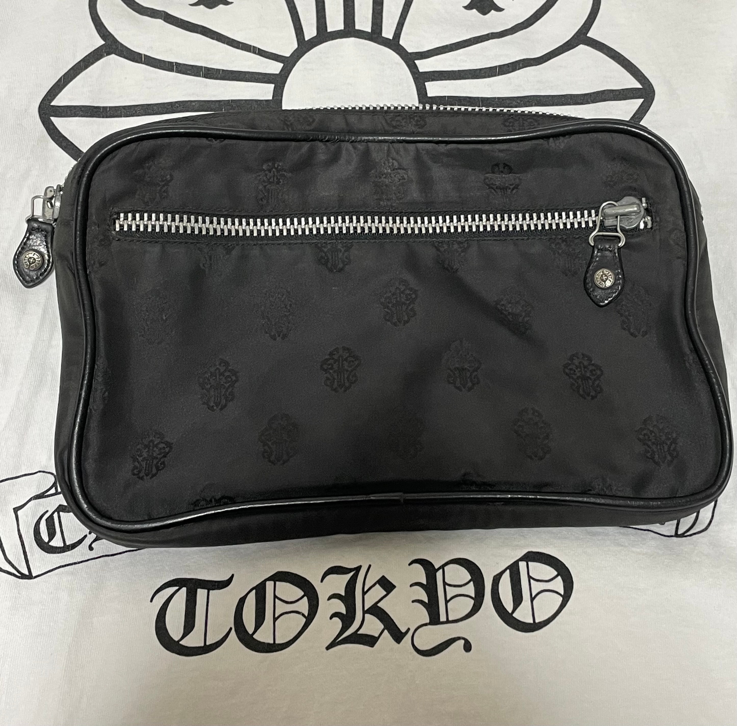 Chrome Hearts Nylon Zip Clutch Bag "Black"
