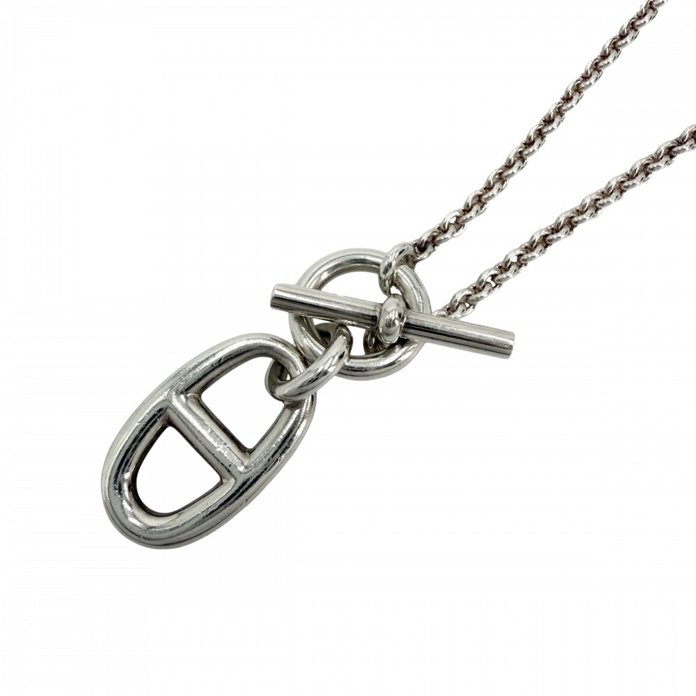 HERMES エルメス ネックレス シェーヌダンクル アミュレット ペンダント ジュエリー アクセサリー シルバー925    ユニセックス 約10.6g【中古品】
