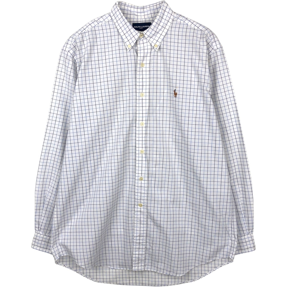 古着 ラルフローレン Ralph Lauren GOLF CLASSIC FIT 長袖 ボタンダウンチェックシャツ メンズL相当/eaa666339