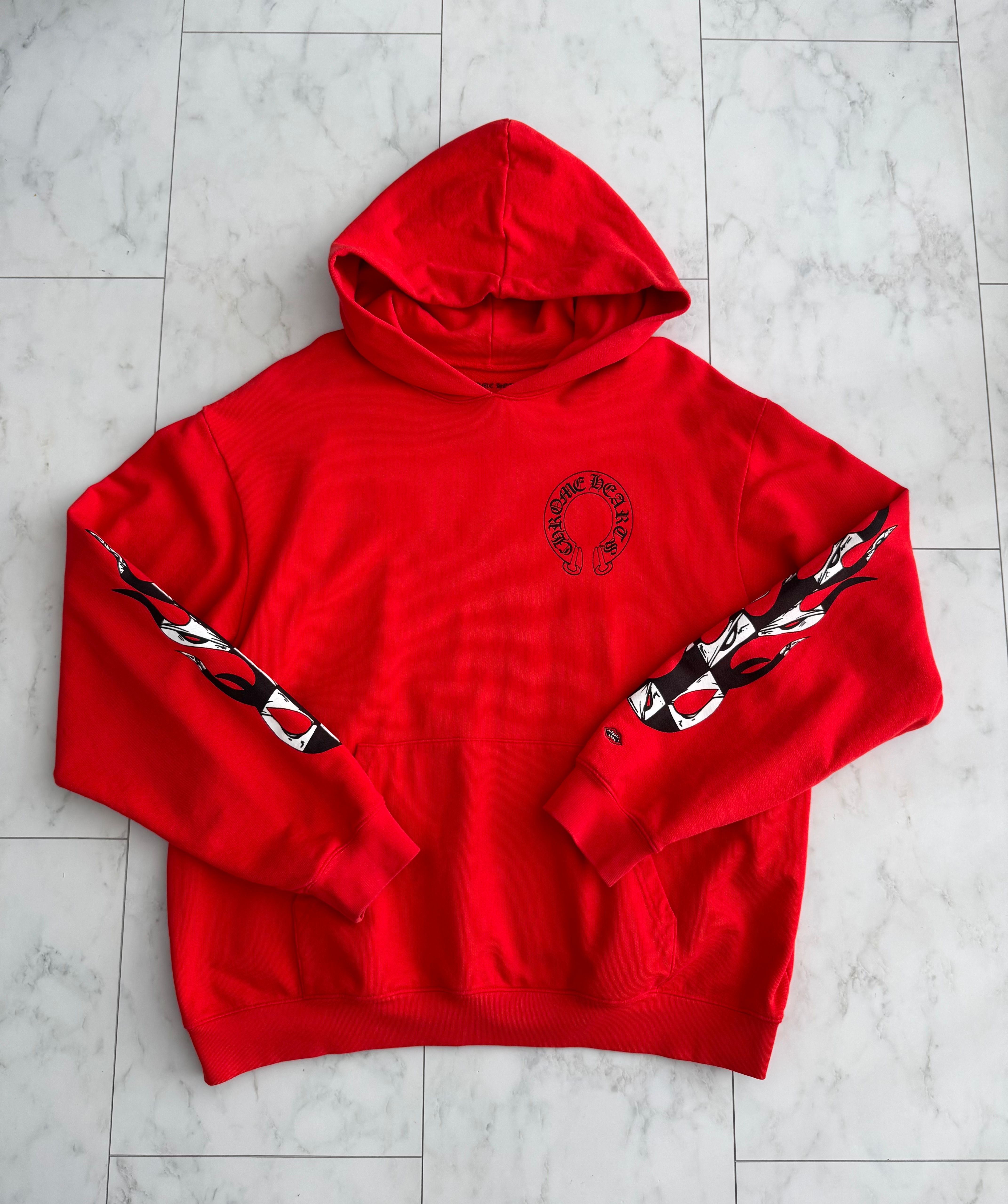 Chrome Hearts PPO HD PLVR Matty Boy Back Print Pullover Hoodie "Ketchup"