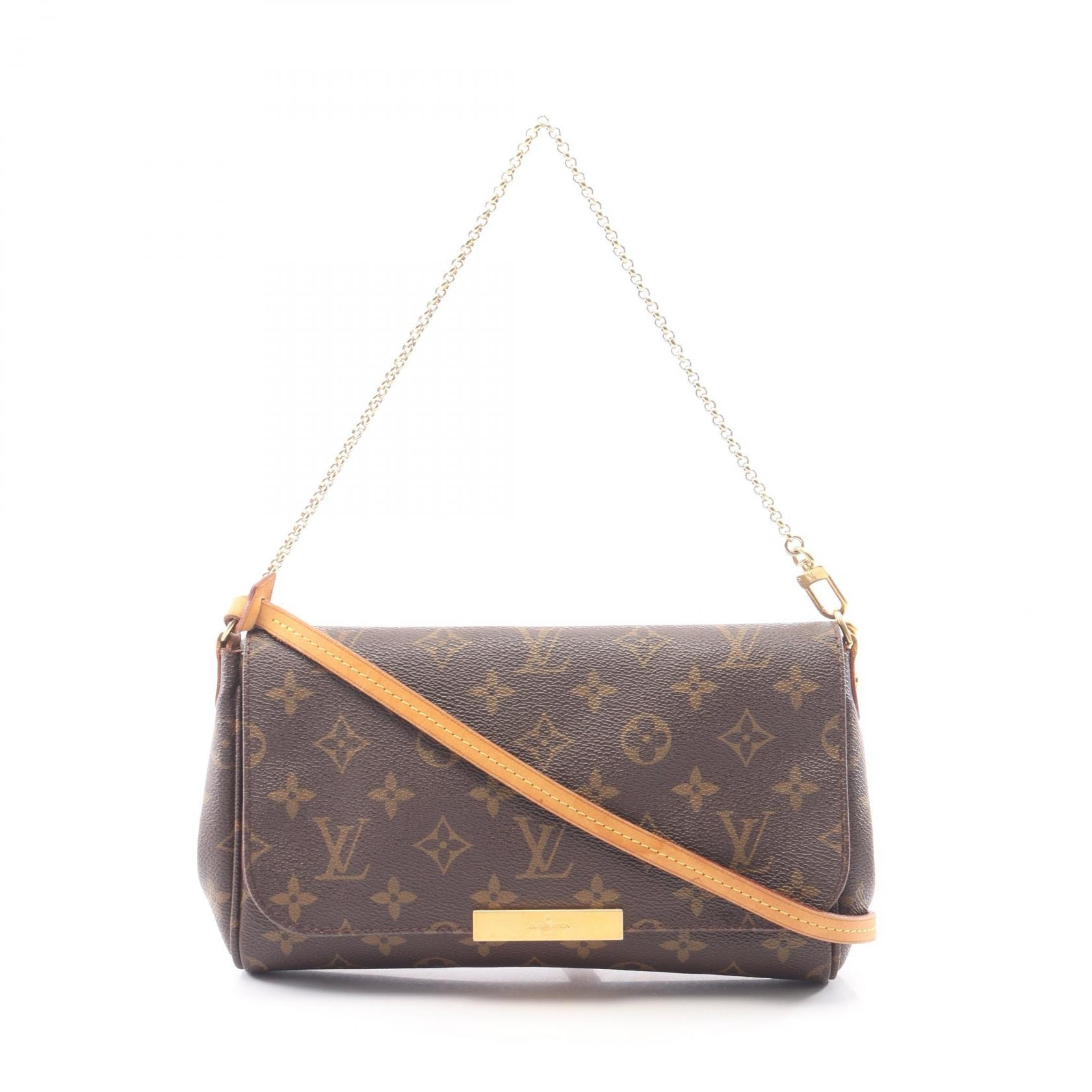 ルイ・ヴィトン LOUIS VUITTON フェイボリットMM モノグラム 2WAY ハンドバッグ バッグ PVCコーティングキャンバス レザー レディース ブラウン系 M40718 【中古】