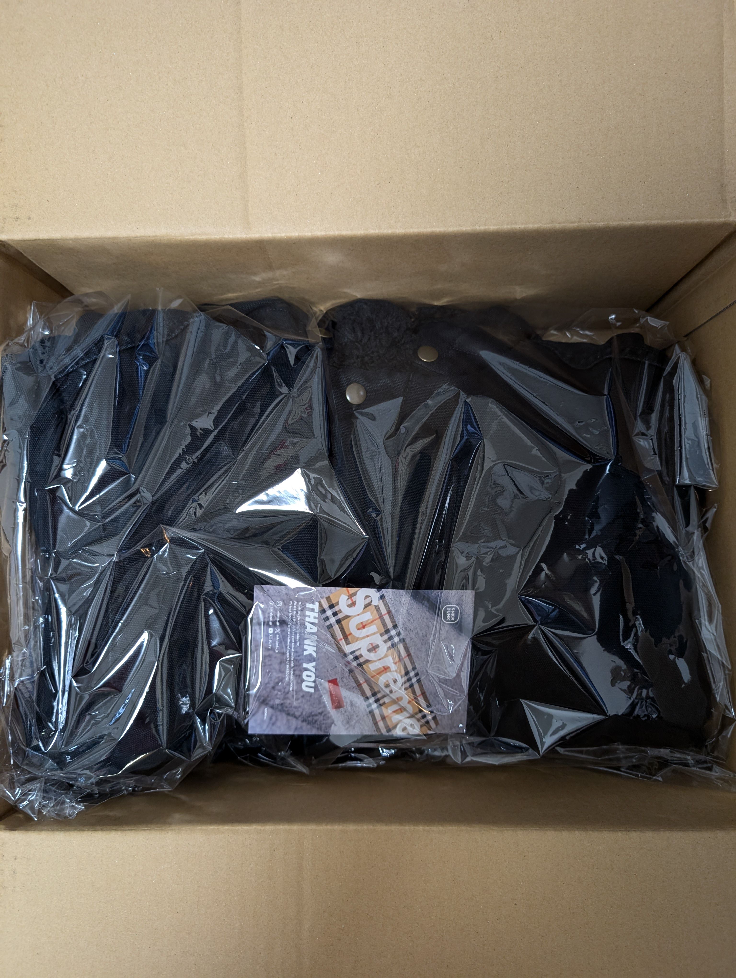 Supreme Faux Shearling Lined Bomber Jacket "Black"