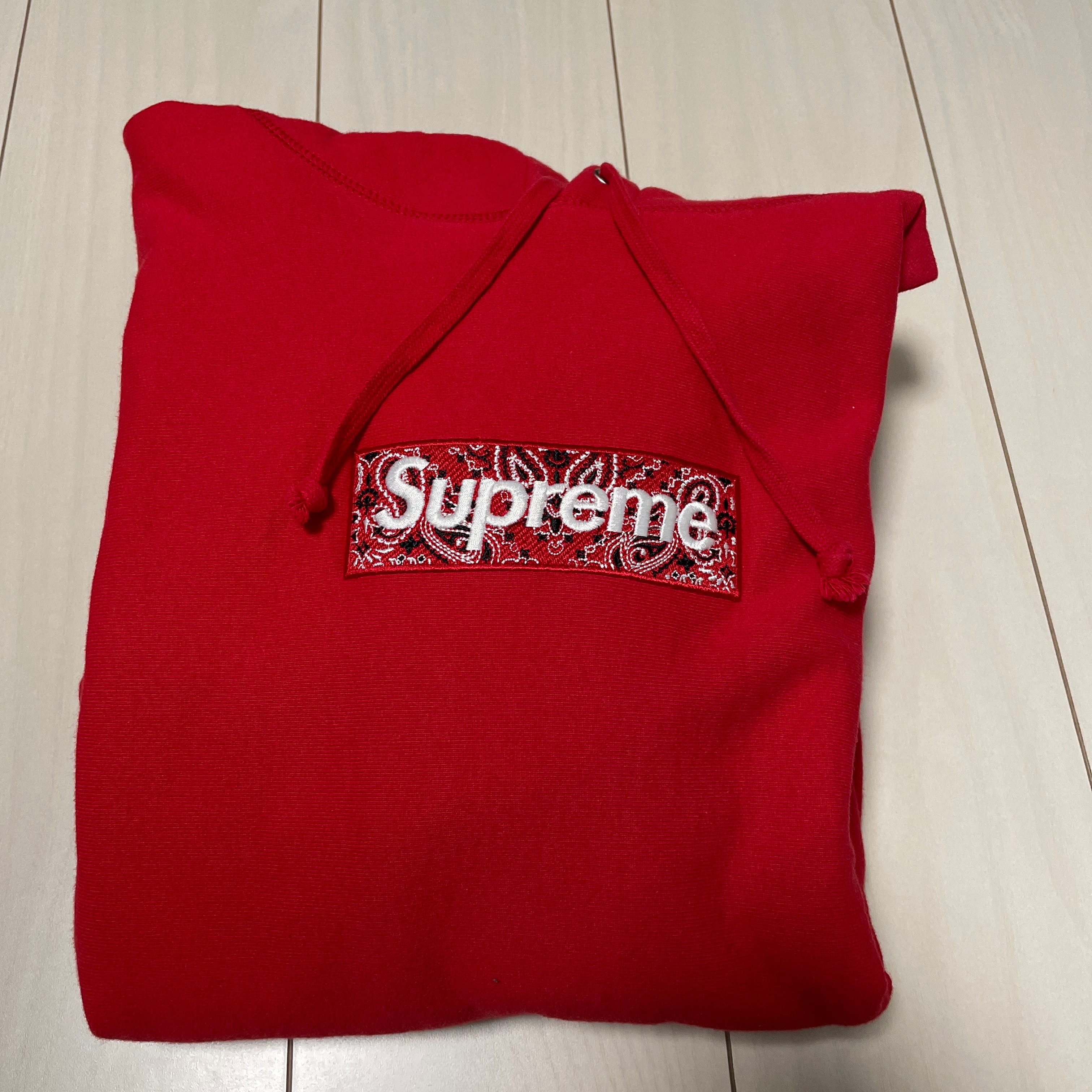 Supreme Bandana Box Logo Hooded Sweatshirt "Red"