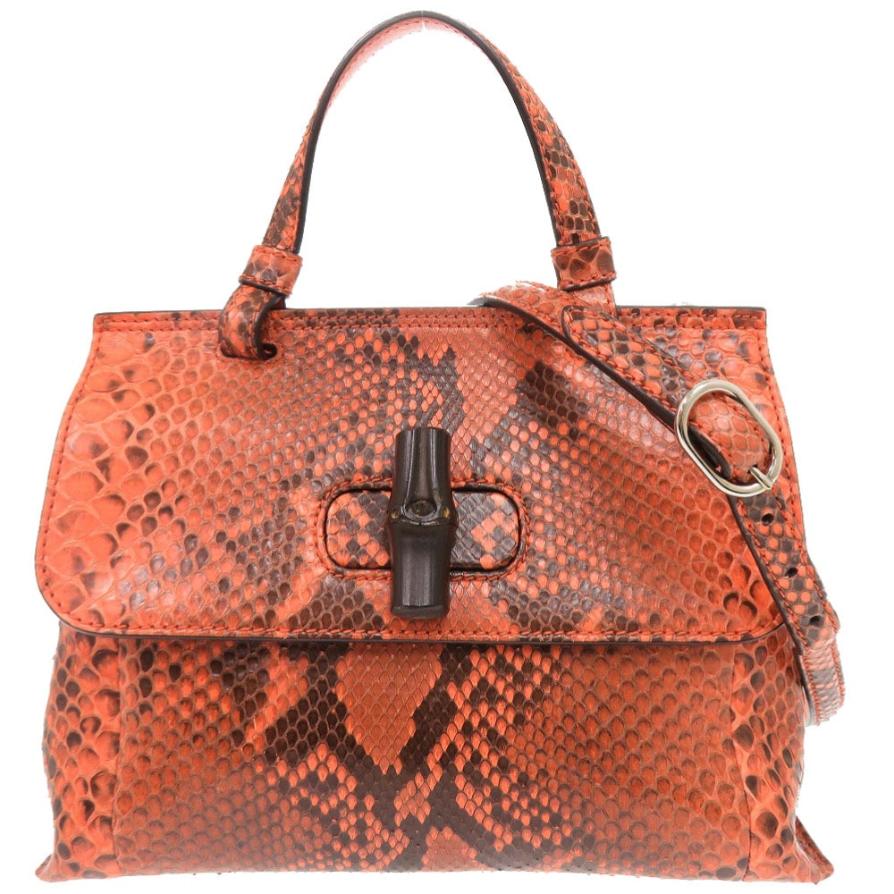 グッチ  バンブー デイリー 370831 2WAY パイソン