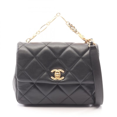 シャネル CHANEL マトラッセ 2WAY ショルダーバッグ バッグ ラムスキン(羊革) レディース ブラック系 AS4274 【中古】