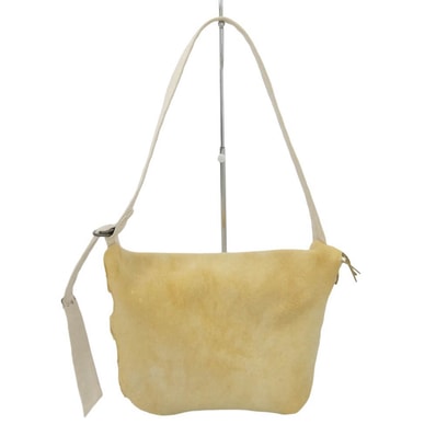 VISVIM ビズビム 24AW 0224903003009 UT.SATCHEL (S) ディアスキン キャンバス サッチェル ショルダーバッグ ベージュ系 S【美品】【中古】