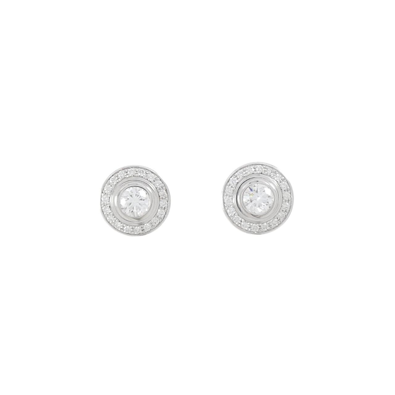 カルティエ ダムール ピアス 0.20CT 0.19CT D VVS1-2 3EXT-VG