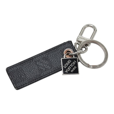 ルイ ヴィトン ダミエ グラフィット ポルト クレ LVタブ キーホルダー キーリング M80223 ブラック グレー PVC メタル メンズ LOUIS VUITTON 【中古】