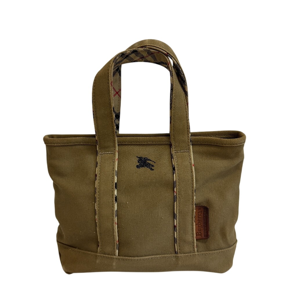 バーバリー BURBERRY ハンドバッグ ブルーレーベル ミニトート カーキグリーン