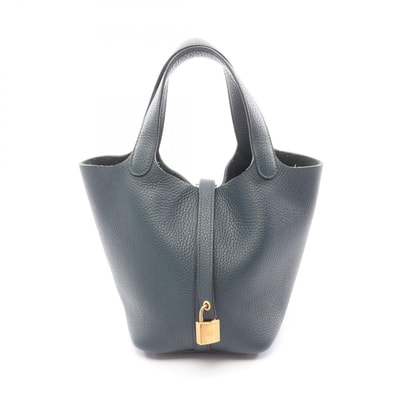 エルメス HERMES ピコタンロックPM ハンドバッグ バッグ レザー トリヨンクレマンス トリヨンクレマンス ヴェールシプレス Z刻印(2021年製造) レディース グリーン系 【中古】