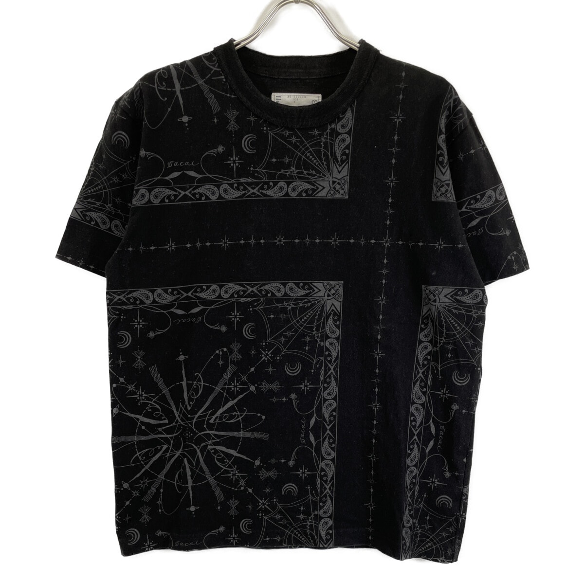 サカイ ×Dr.Woo 20-02343M ブラック バンダナプリント Tシャツ 2