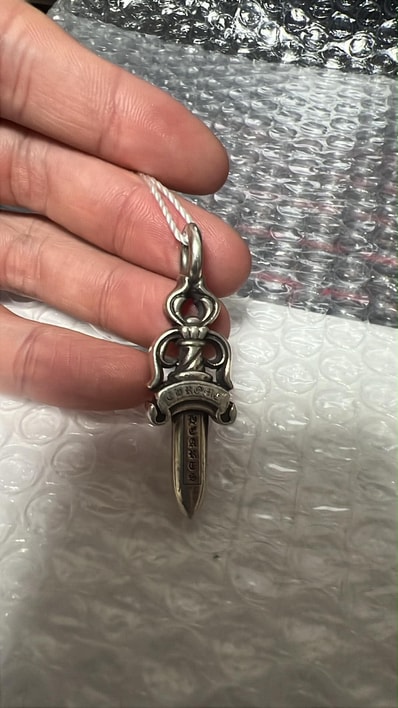 Chrome Hearts Double Dagger Pendant "Silver"