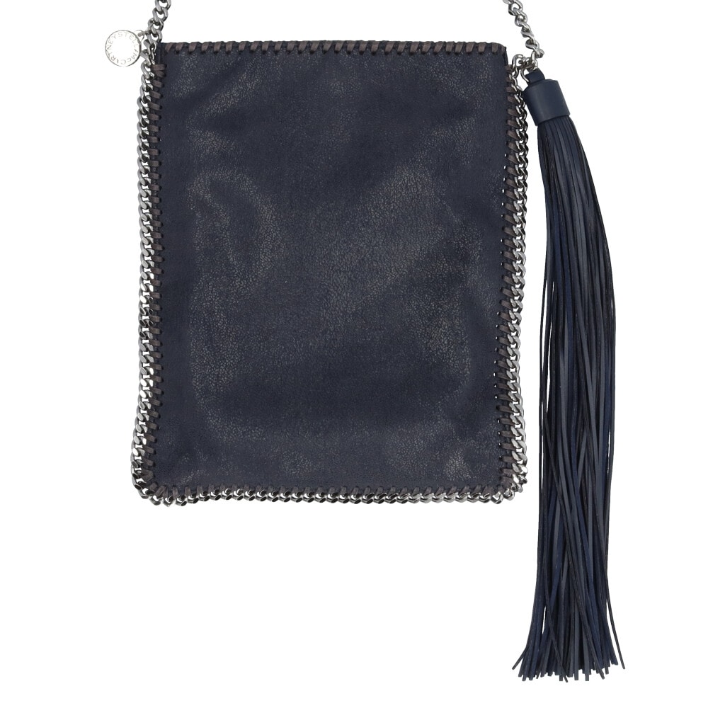 ステラマッカートニー フリンジ付き ファラベラ ショルダーバッグ ポリエステル ネイビー レディース Stella McCartney  中古