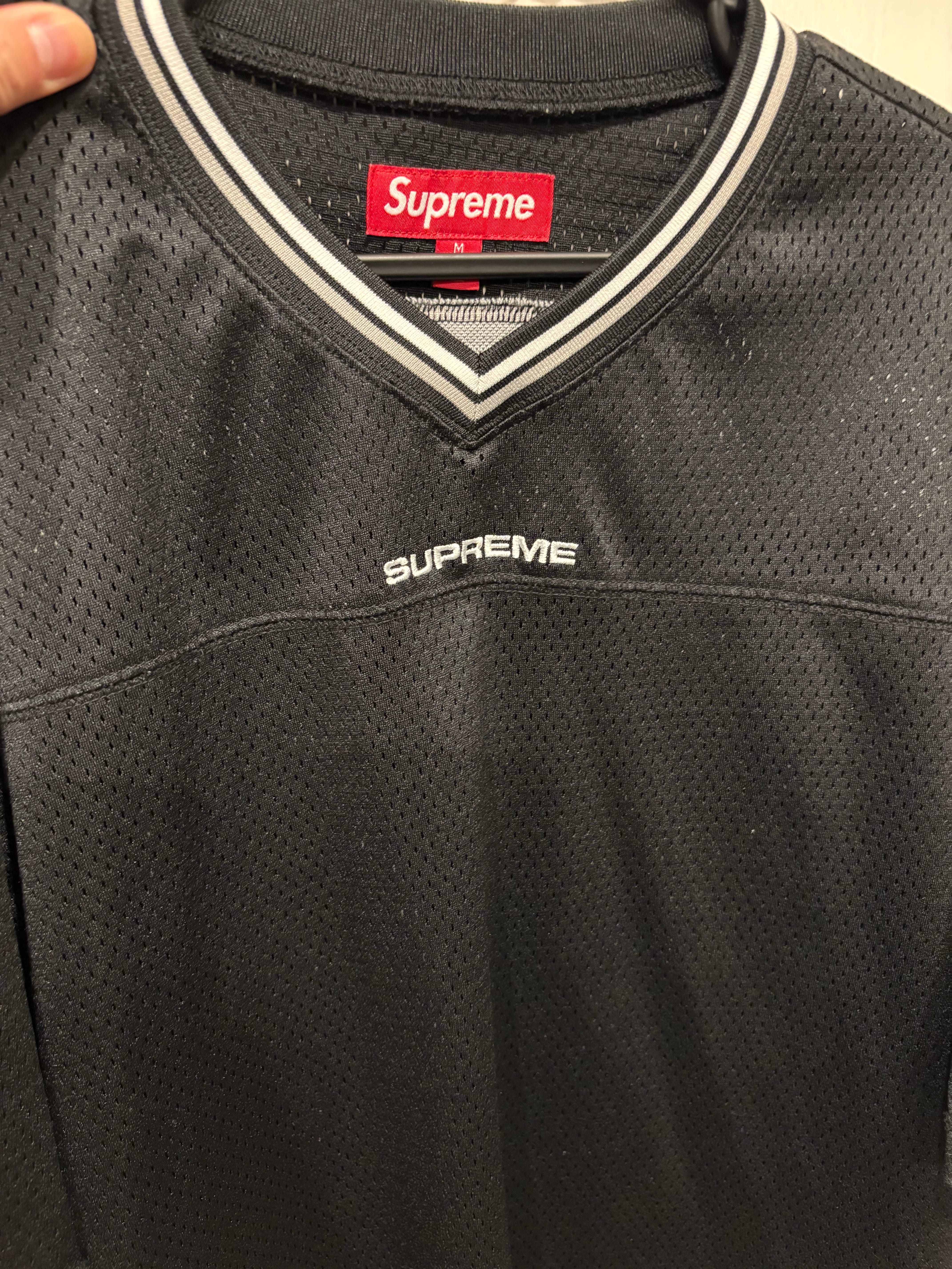Supreme Jacquard Rib Football Jersey "Black"