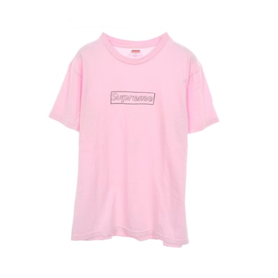 シュプリーム Supreme Supreme × Kaws Chalk Logo Tee 21SS 半袖Tシャツ 衣料品 トップス コットン メンズ ピンク系 【中古】