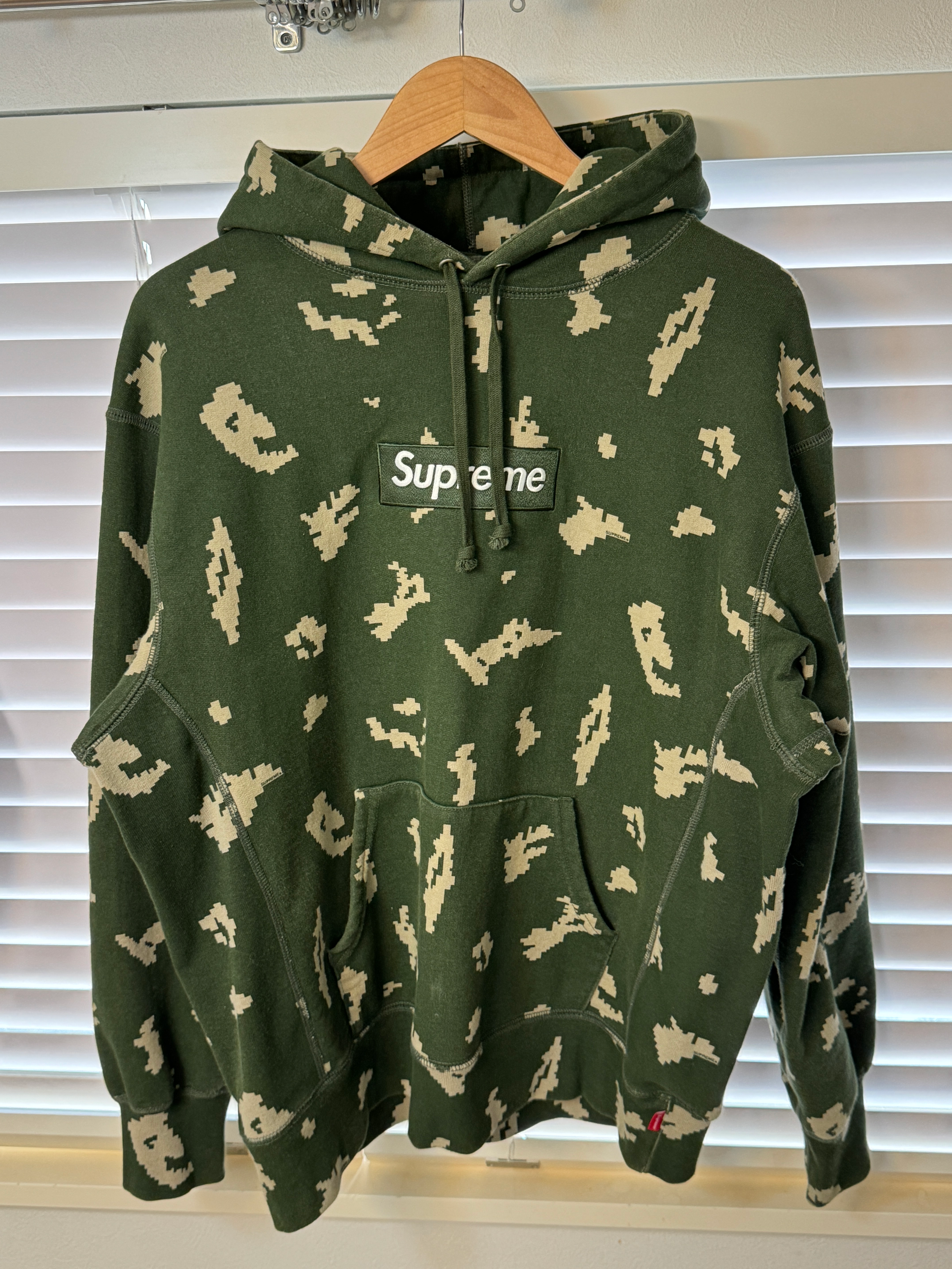 Supreme Box Logo Hooded Sweatshirt "Olive Russian Camo" (21FW)
