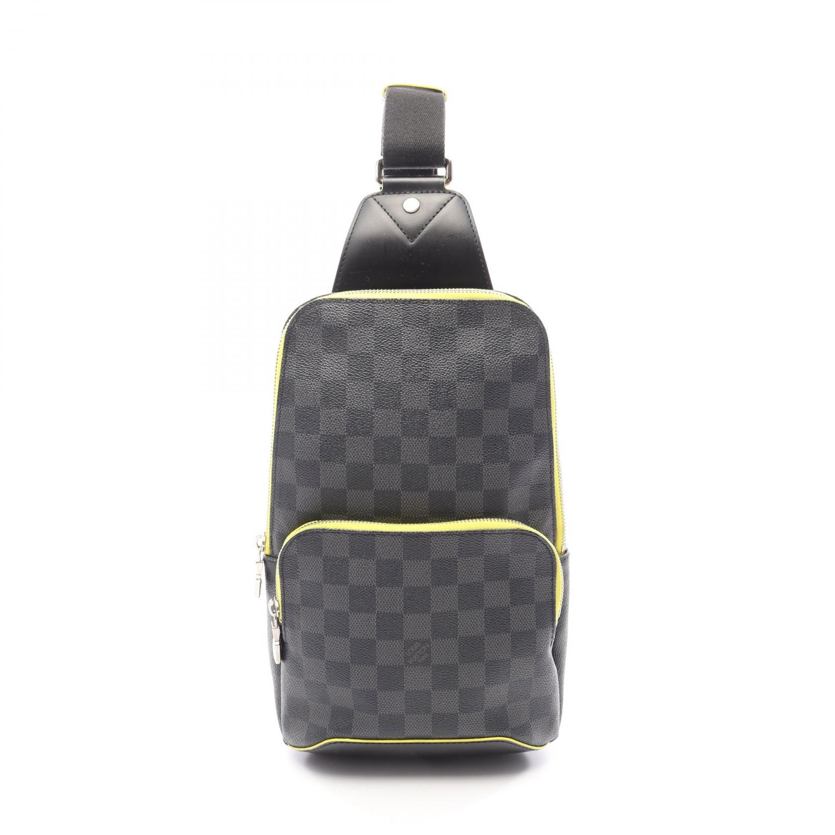 ルイ・ヴィトン LOUIS VUITTON アヴェニュー スリングバッグ ダミエグラフィット ウエストバッグ ボディバッグ バッグ PVCコーティングキャンバス レザー メンズ ブラック系 N42424 【中古】
