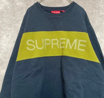 Supreme Zig Zag Stitch Panel Crewneck