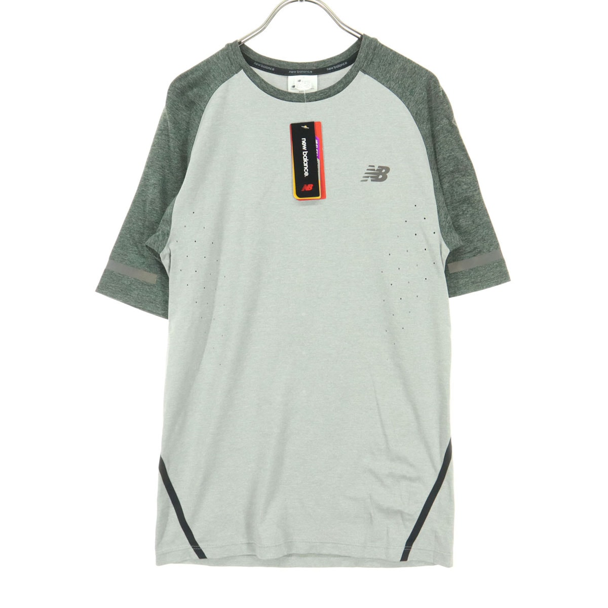 未使用 NEW BALANCE ニューバランス ワンポイントロゴ 半袖 Tシャツ M グレー