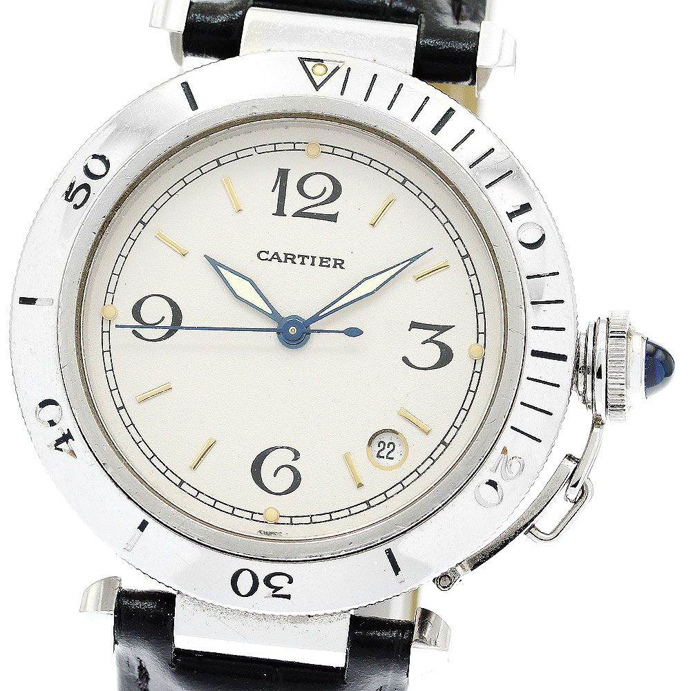 カルティエ パシャ 38mm デイト W3100655 メンズ 【中古】