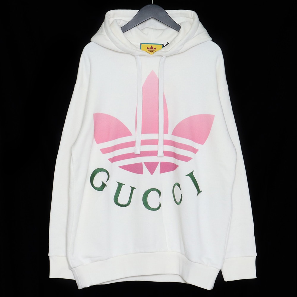 GUCCI × ADIDAS ジャージーフーデッドスウェットシャツ