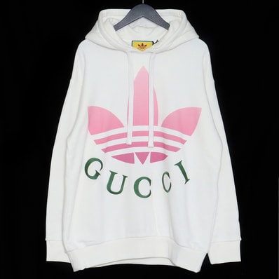 GUCCI × ADIDAS ジャージーフーデッドスウェットシャツ