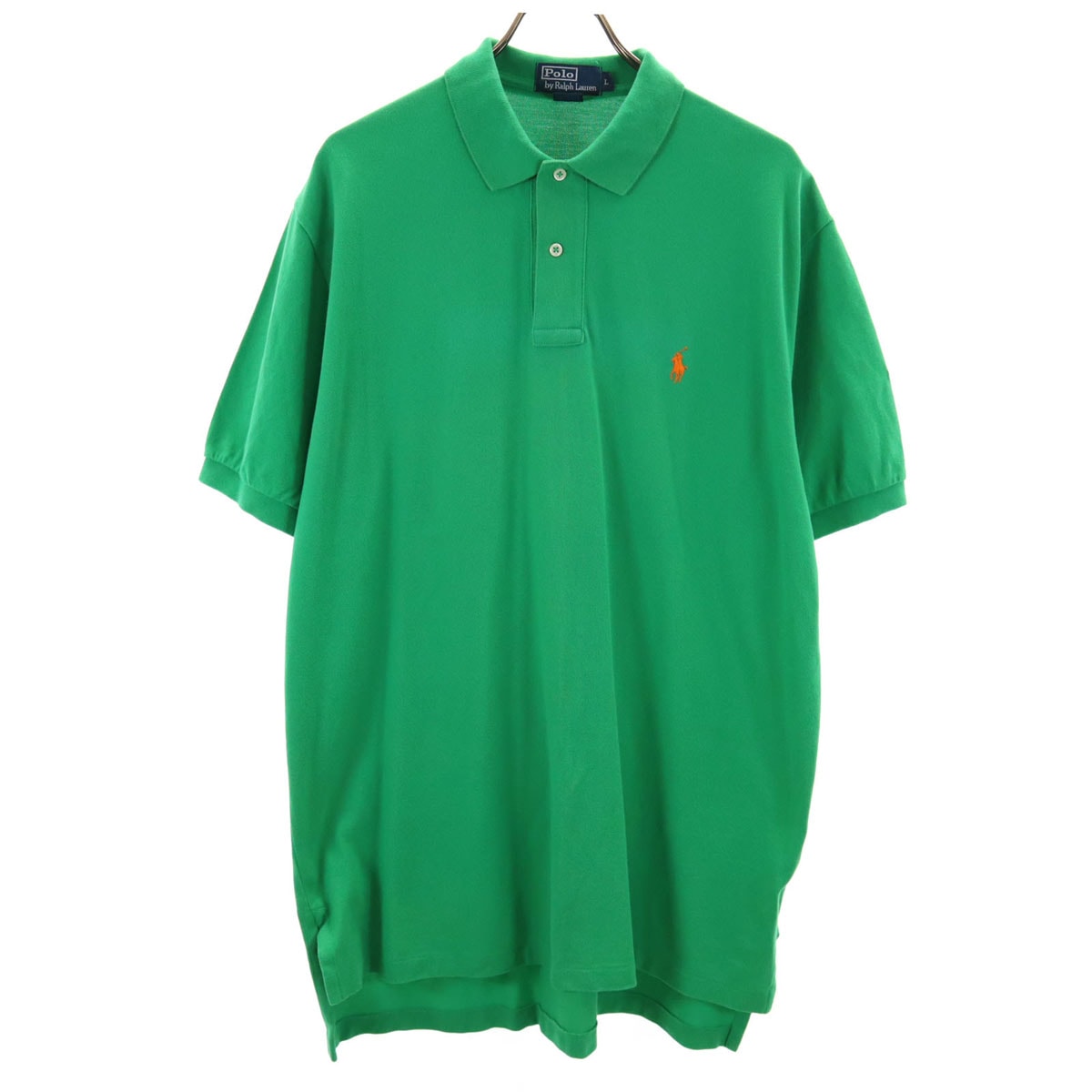 Polo by Ralph Lauren ポロバイラルフローレン 半袖 ポロシャツ L グリーン 鹿の子