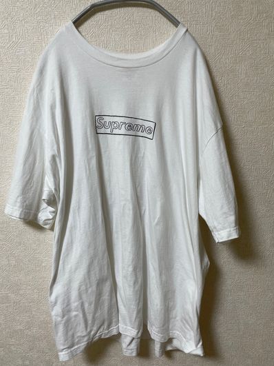 Supreme KAWS Chalk Logo Tee "White"