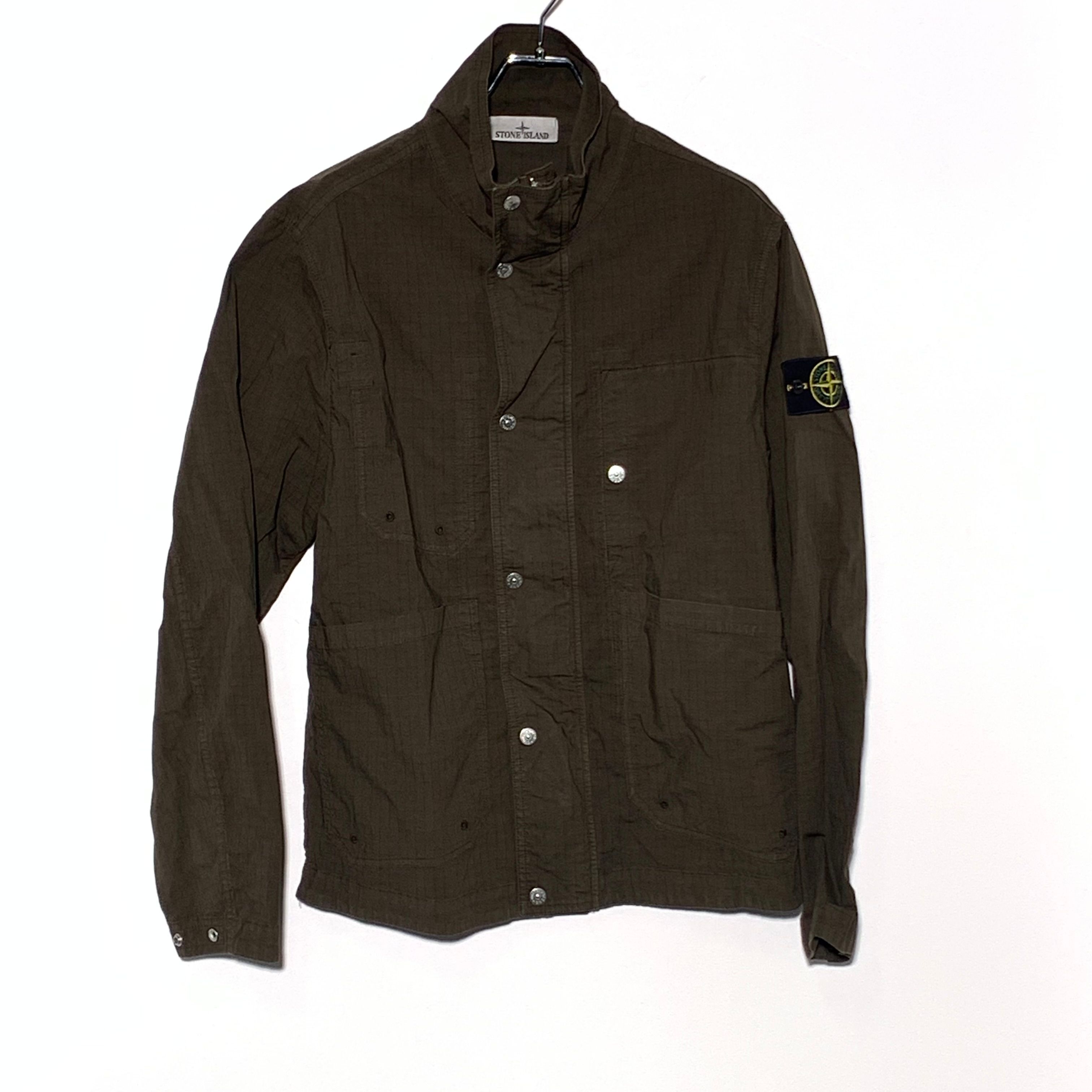 25SS ハイネックジップアップジャケット カーキ