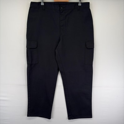 古着 ディッキーズ Dickies パンツ カーゴ 大きいサイズ サイドポケット ジッパーフライ ワークパンツ W40 L32 ブラック系 メンズ