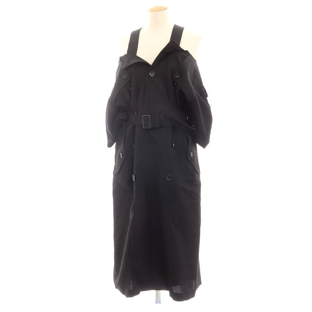 【中古】ジュンヤワタナベ JUNYA WATANABE 2024年春夏 ウールモヘヤ ワンピース ブラック【サイズXS】【レディース】