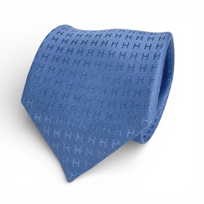 未使用品 エルメス ネクタイ ブルー メンズ A4103020