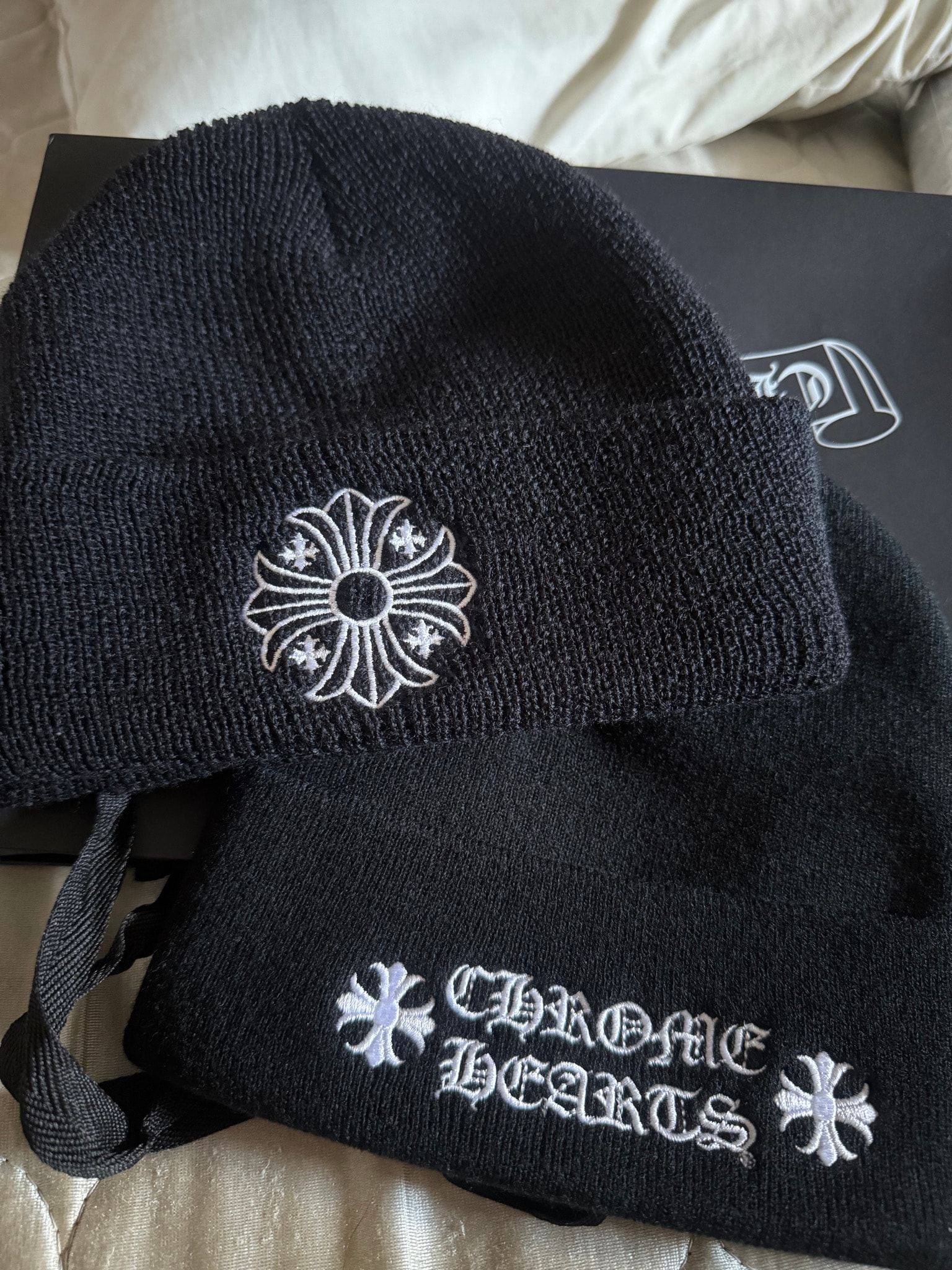 Chrome Hearts Wool Watch Cap CH Plus "Black/White"