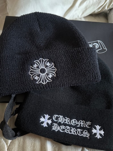 Chrome Hearts Wool Watch Cap CH Plus "Black/White"
