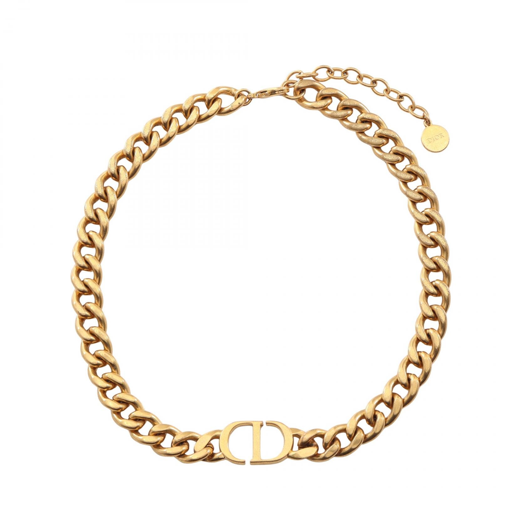 ディオール Dior 30 MONTAIGNE モンテーニュ ショート ネックレス ジュエリー GP(ゴールドメッキ) レディース ゴールド系 【中古】