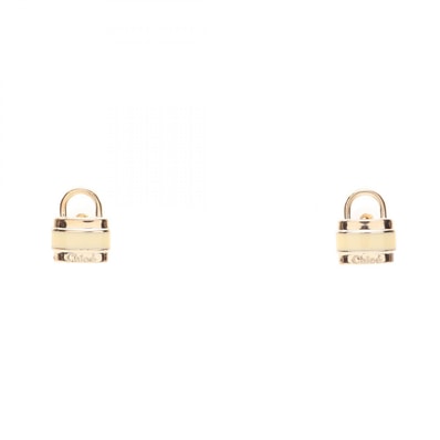 クロエ Chloe パドロックモチーフ ピアス ジュエリー GP(ゴールドメッキ) レディース ゴールド系 / アイボリー系 【中古】