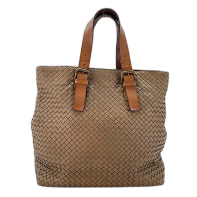 ボッテガヴェネタ BOTTEGAVENETA イントレチャート トートバッグ レザー【中古】