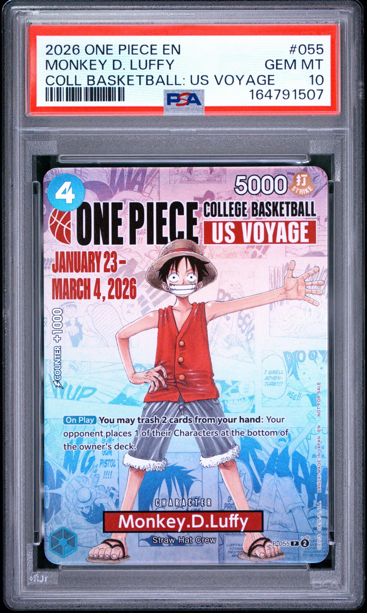 PSA10】モンキー・D・ルフィ：P (開封済) [P-055]【英語版